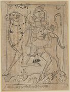 Мару Рагини (Дхола и Мару верхом на верблюде), около 1750 г., Бруклинский музей