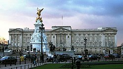 The principal facade of Buckingham Palace was designed in 1850 by Edward Blore and redesigned in 1913 by Sir Aston Webb