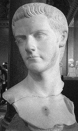 Bust of Gaius Caligula, emperor 37-41 AD. The ...