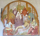 Положение во гроб. Фреска Чертозы ди Валь д’Эма