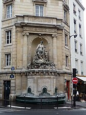 La fontaine Cuvier à l'angle des rues Cuvier et Linné.