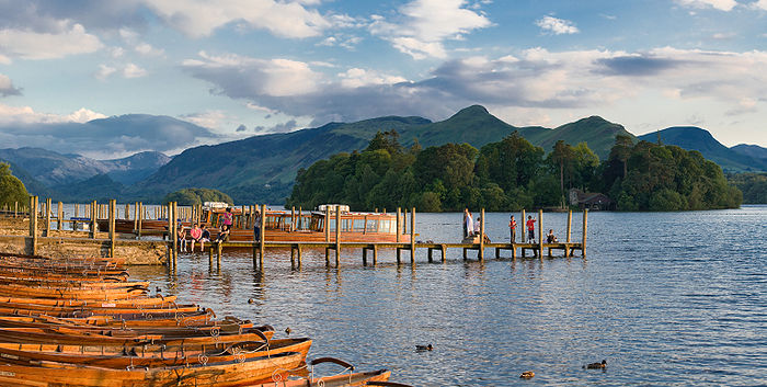 The pier near Keswick on Derwent Water in the Lake District.