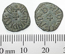 Styca of Wigmund: moneyer Edilveard Early Medieval coin; styca of Wigmund. (FindID 125447).jpg