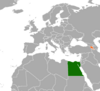 Location map for Armenia and Egypt.