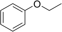 Skeletal formula of ethyl phenyl ether