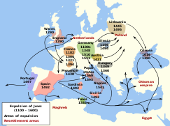 map of Jewish expulsions Expulsion judios-en.svg