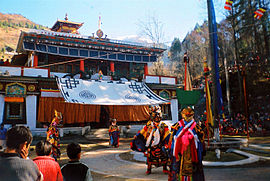 The Gumpa dance is a mystic dance celebrated by the Tibetan Buddhist community in Sikkim during the Buddhist New Year — Losar
