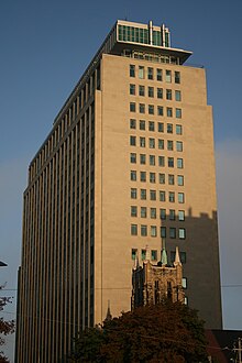 The Imperial Oil Building from the west, giving a better view of the observation deck at its top Imperial Oil Buildinga1.JPG