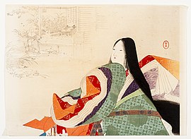 『문예구락부(文藝倶楽部)』 7권 13호 구화「쟛코인(寂光院)」 1901년 (메이지 34년) 미즈노 토시카타 그림