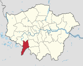 Poziția localității Kingston upon Thames