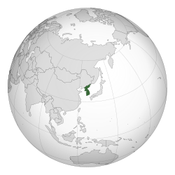 Korea (orthographic projection)