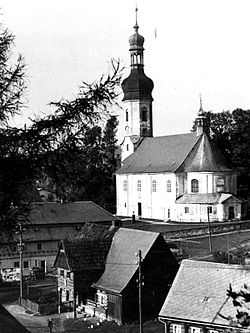 Kostel svatého Martina na dobovém snímku