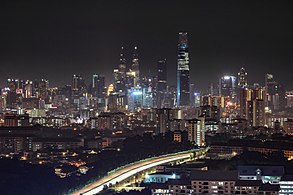 從遠處拍攝的吉隆坡夜景