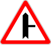 Junction with minor road (from the right)