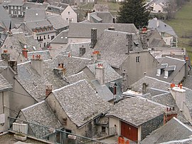 The slate rooftops in Laguiole