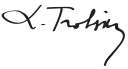 Подпись Троцкого