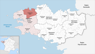 莫爾萊區在布列塔尼大區與菲尼斯泰爾省的區