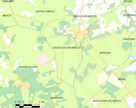 Mapa obce Castelnau-de-Médoc