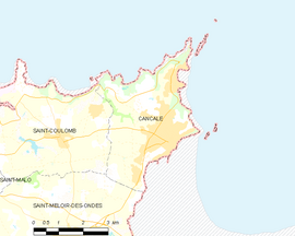 Mapa obce Cancale