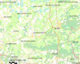 Mapa obce La Ferté-Imbault