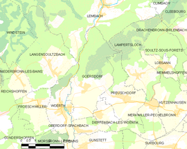 Mapa obce Goersdorf