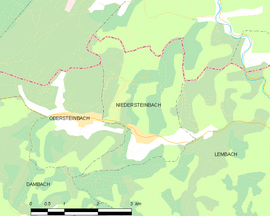 Mapa obce Niedersteinbach