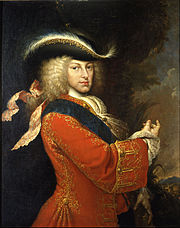Philip V of Spain, whose attempts to regain lost territories in Italy sparked war in 1718 Melendez, Miguel Jacinto - Philip V, king of Spain, in suit of hunt - Google Art Project.jpg