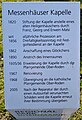 Infotafel über die Geschichte der Kapelle