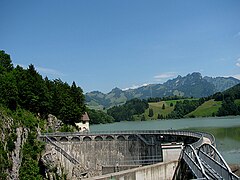 Montsalvens Bogenstaumauer (Tiefbau)