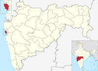 मानचित्र जिसमें मुम्बई उपनगरीय ज़िला Mumbai Suburban district हाइलाइटेड है