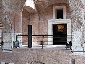 Museo dei Fori imperiali, sala della sezione "Memoria dell'antico", dedicata al tempio di Marte Ultore nel Foro di Augusto, al piano superiore della Grande aula