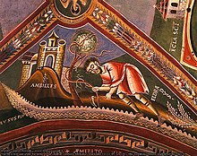 Life of St. Eldrado, abbot. 11th century fresco in Novalesa Abbey Novalesa Sant Eldrado-2.jpg