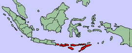 Petites îles de la Sonde (en rouge)