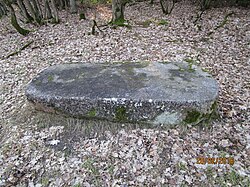 Der „Hexenstein“, der wahrscheinlich letzte Überrest des Grabes