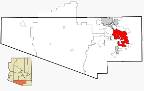 Poziția localității City of Tucson