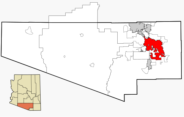 Poziția localității City of Tucson