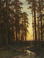 Іван Шишкін, «Вечір у сосновому лісі (Сосновий ліс)», 1875