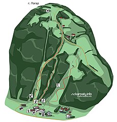 Мапа спусків на горі Погар