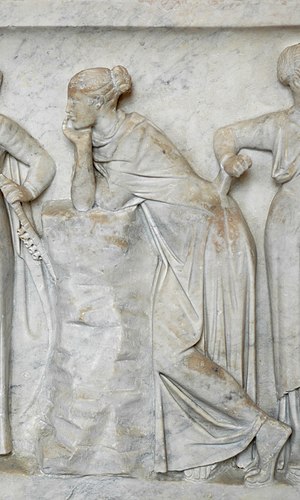 Polyhymnia, muse of sacred poetry. Detail from...
