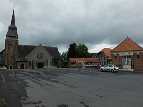 L'église, ch' meunumint à chés morts pi l' mérrie