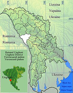 Location of Ungheni District