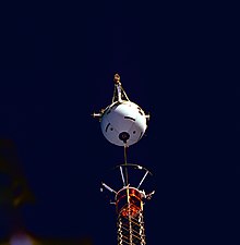 Tethered Satellite System deployment, deployed from Spacelab pallet STS-75 Tethered Satellite System deployment.jpg
