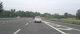 De A54 bij San Martino Siccomario