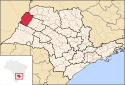 Location of the Microregion of Andradina