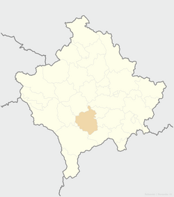 Location of the municipality of Suva Reka within Kosovo