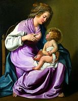 『授乳する聖母』1616年から1618年の間 個人蔵