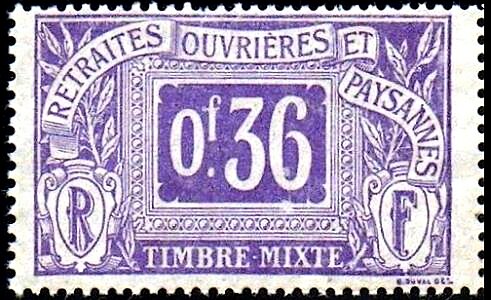 Timbre des retraites ouvrières et paysannes (1911)