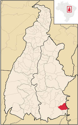 Localização de Taguatinga no Tocantins