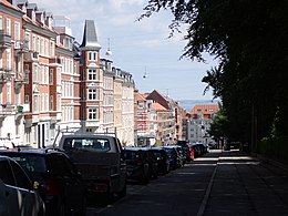 Trøjborg. The street of Trøjborgvej marks the southern limits of this neighbourhood.