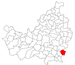 Location of Tritenii de Jos